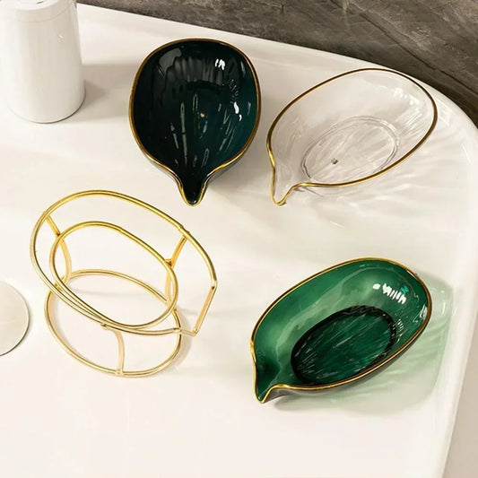 Porte-Savon Feuille Oréava – Design Élégant avec Auto-Drainage