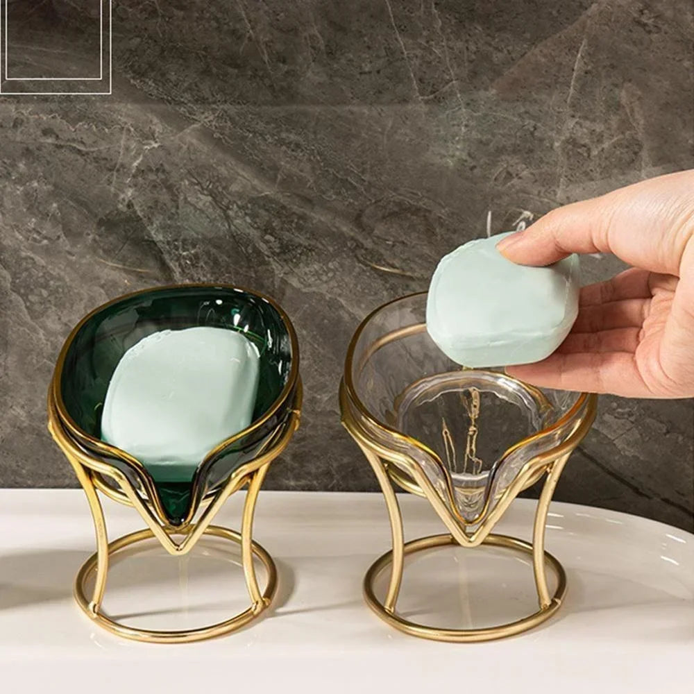Porte-Savon Feuille Oréava – Design Élégant avec Auto-Drainage