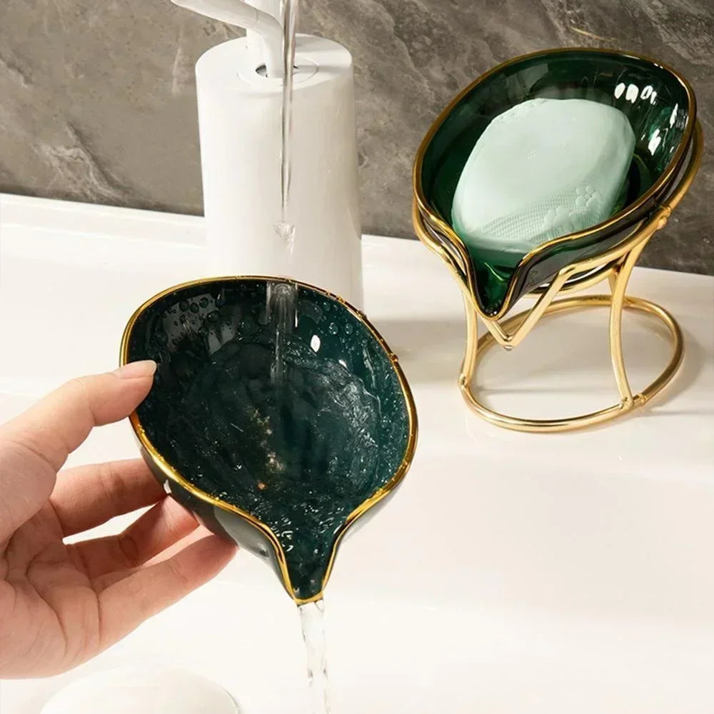 Porte-Savon Feuille Oréava – Design Élégant avec Auto-Drainage