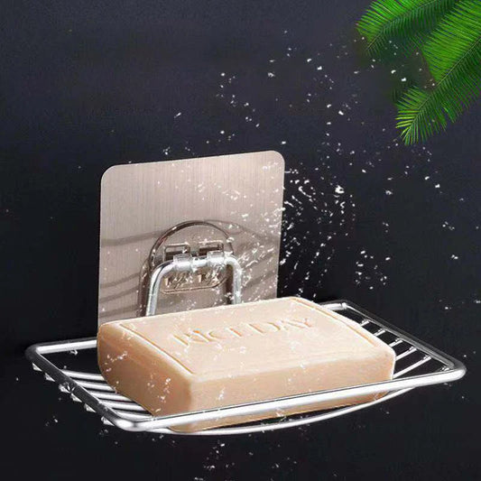 Porte-savon mural en acier inoxydable – Argenté