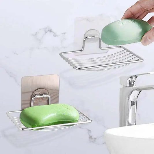Porte-savon mural en acier inoxydable – Argenté