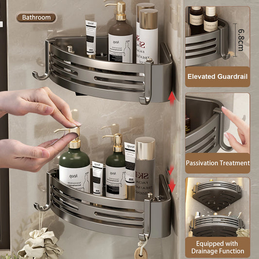Étagère d’Angle de Douche – Fixation Murale Sans Perçage