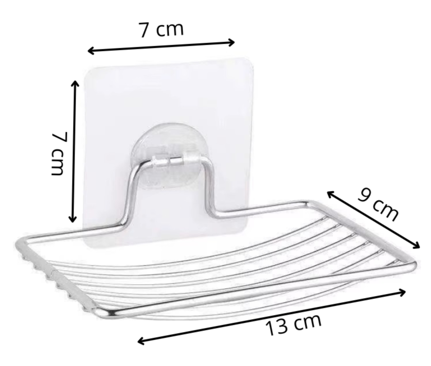 Porte-savon mural en acier inoxydable – Argenté